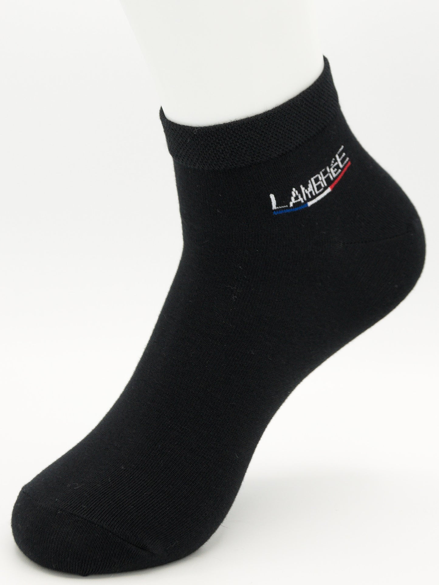 Sneaker Socken Schwarz aus gekämmter Baumwolle im 3er Pack