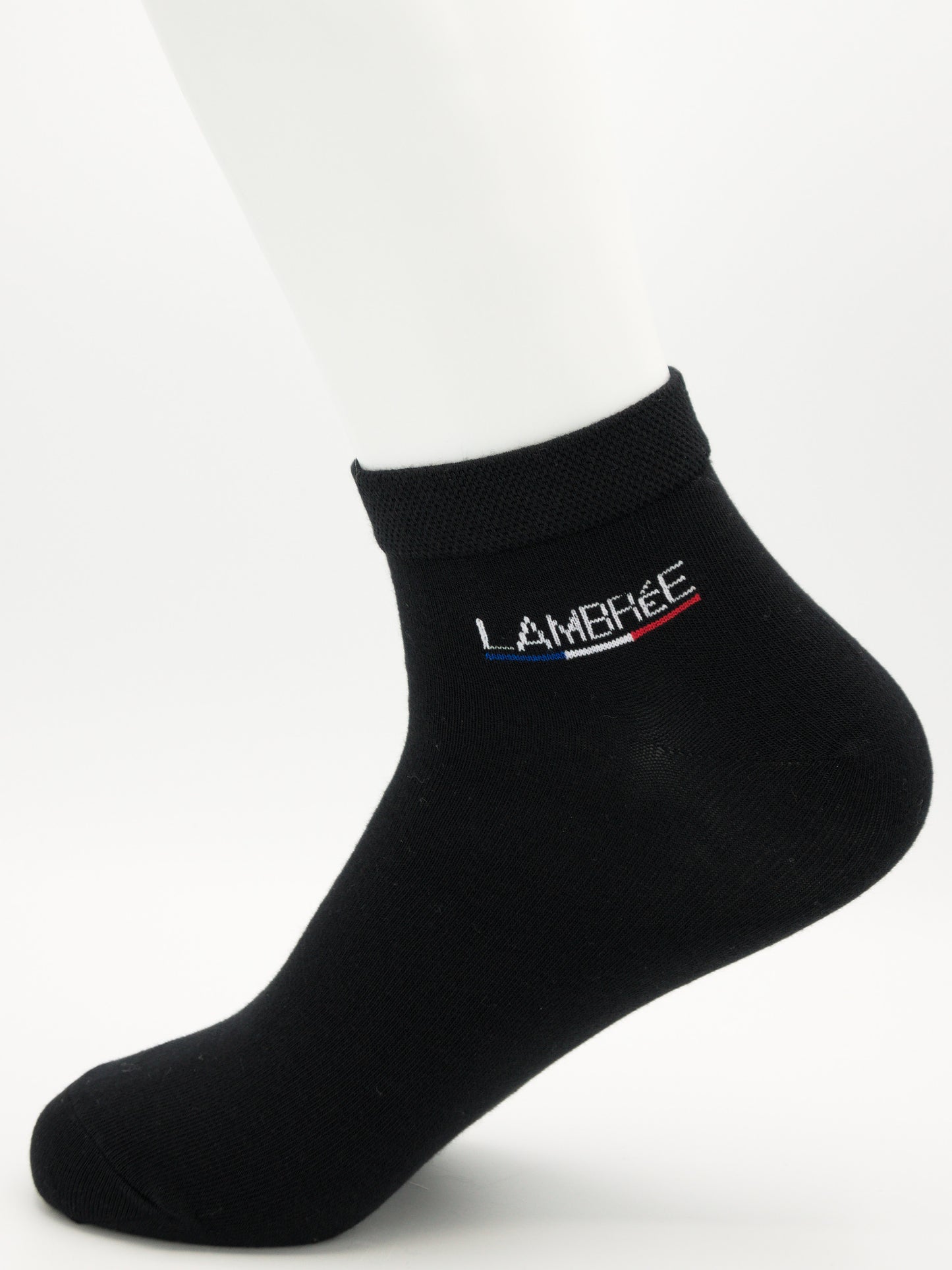 Sneaker Socken Schwarz aus gekämmter Baumwolle im 3er Pack