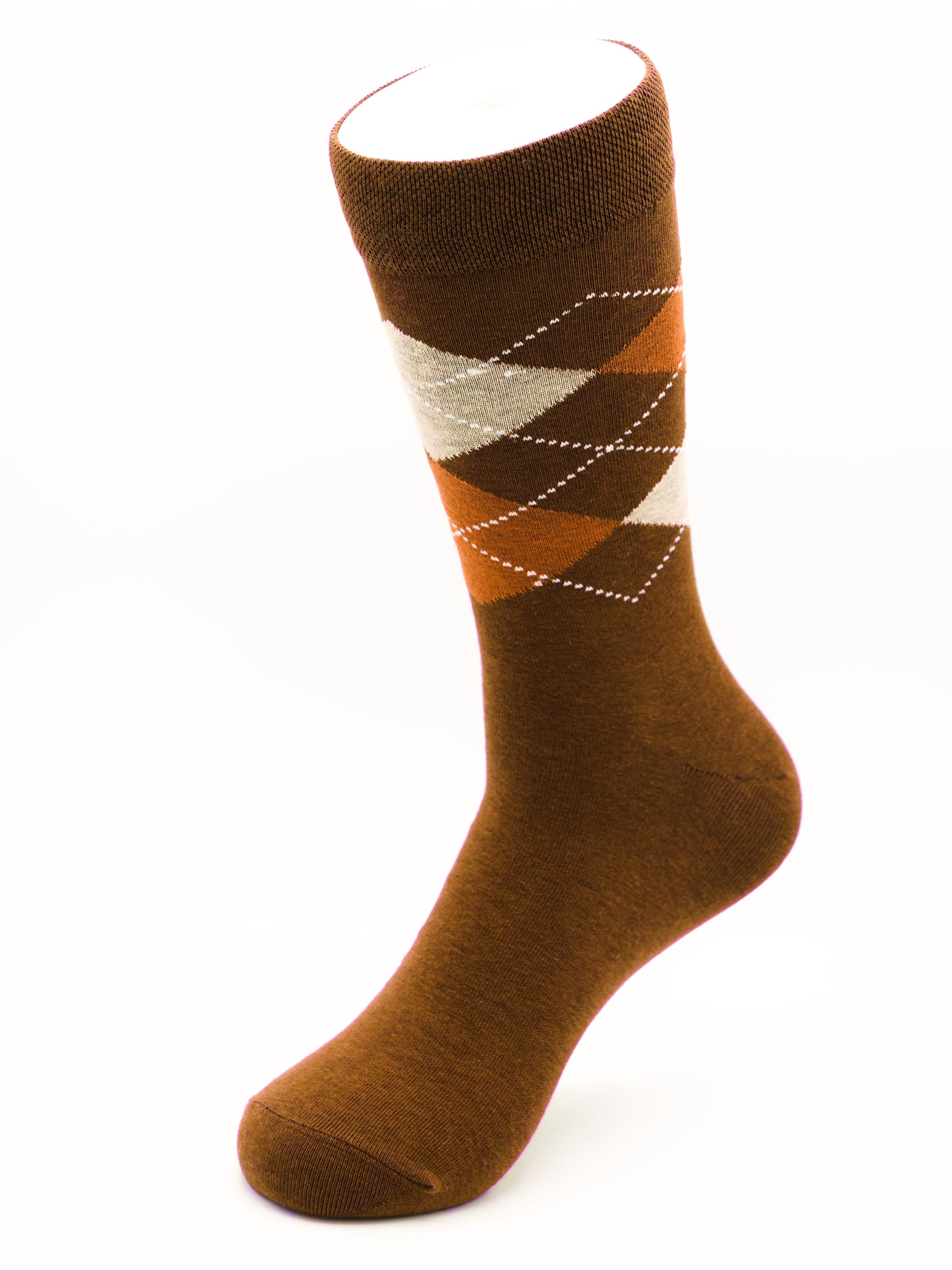 Business Socken Braun Karo