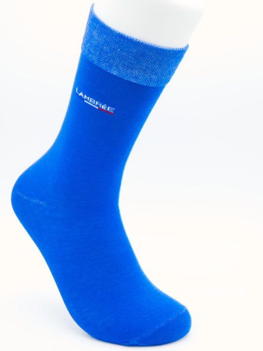 Business Socken Blau aus gekämmter Baumwolle im 3er Pack