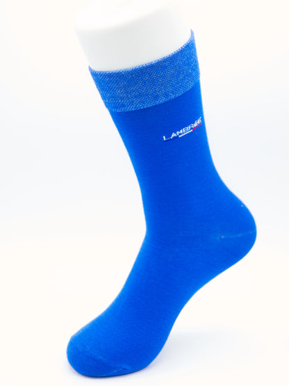 Business Socken Blau aus gekämmter Baumwolle im 3er Pack