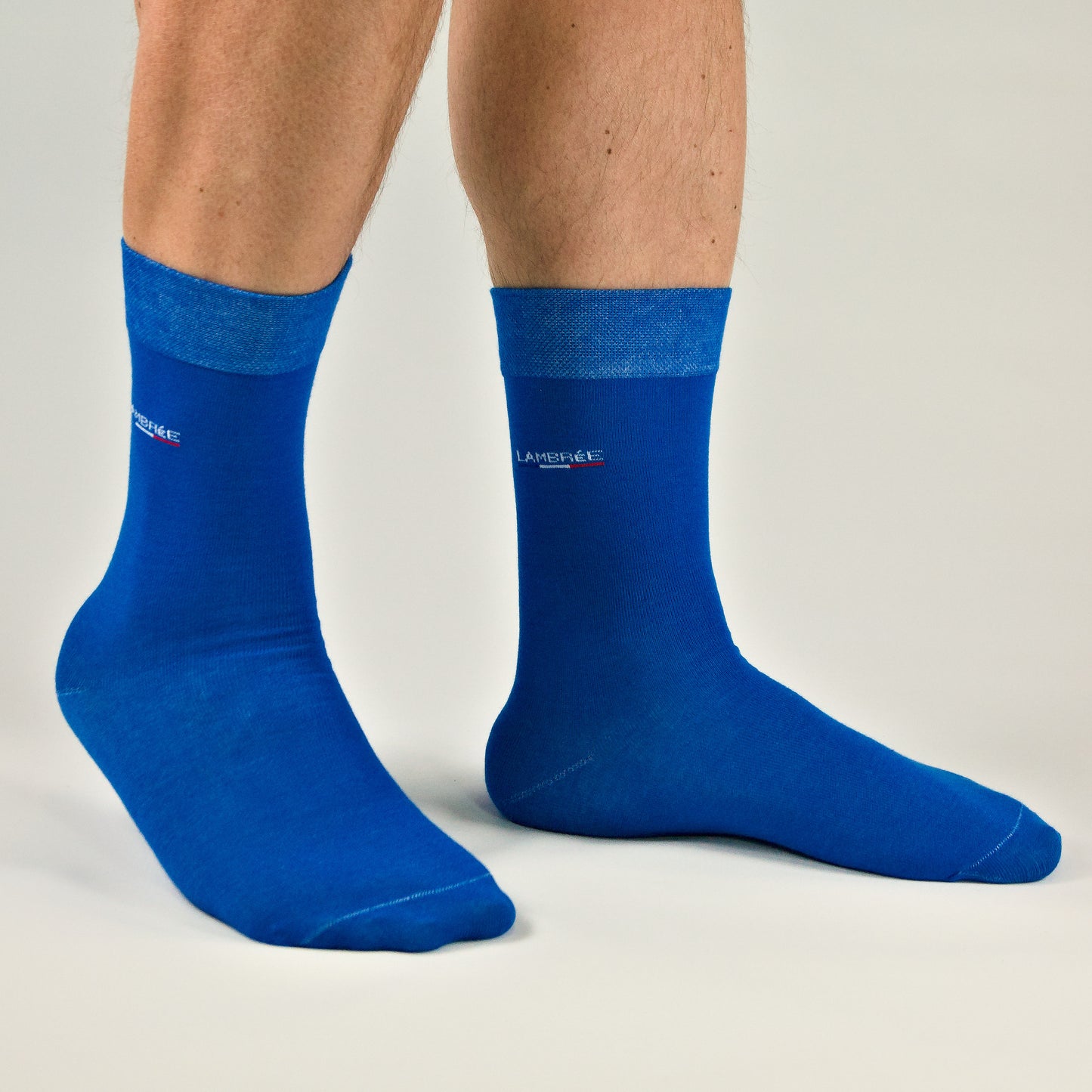 Business Socken Blau aus gekämmter Baumwolle im 3er Pack
