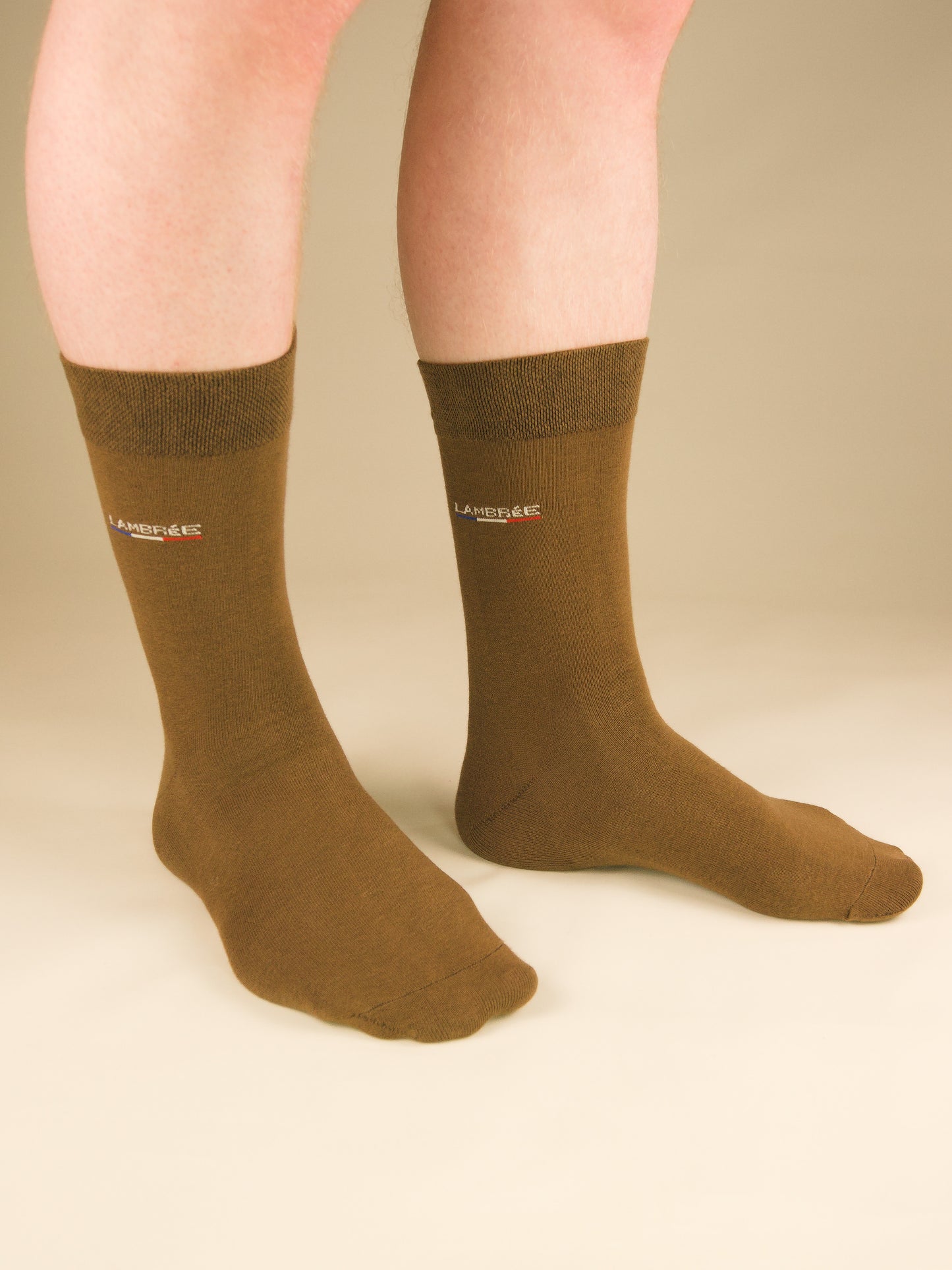 Business Socken Braun aus gekämmter Baumwolle im 3er Pack
