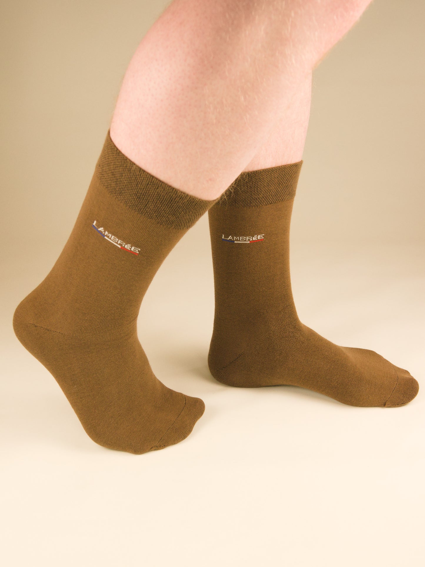 Business Socken Braun aus gekämmter Baumwolle im 3er Pack