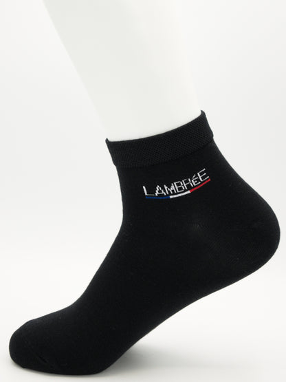 Sneaker Socken Schwarz aus gekämmter Baumwolle im 3er Pack