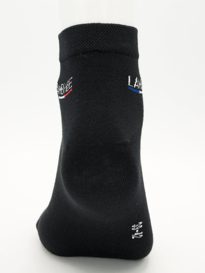 Sneaker Socken Schwarz aus gekämmter Baumwolle im 3er Pack