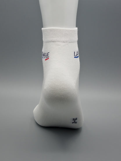 Sneaker Socken Weiß aus gekämmter Baumwolle im 3er Pack