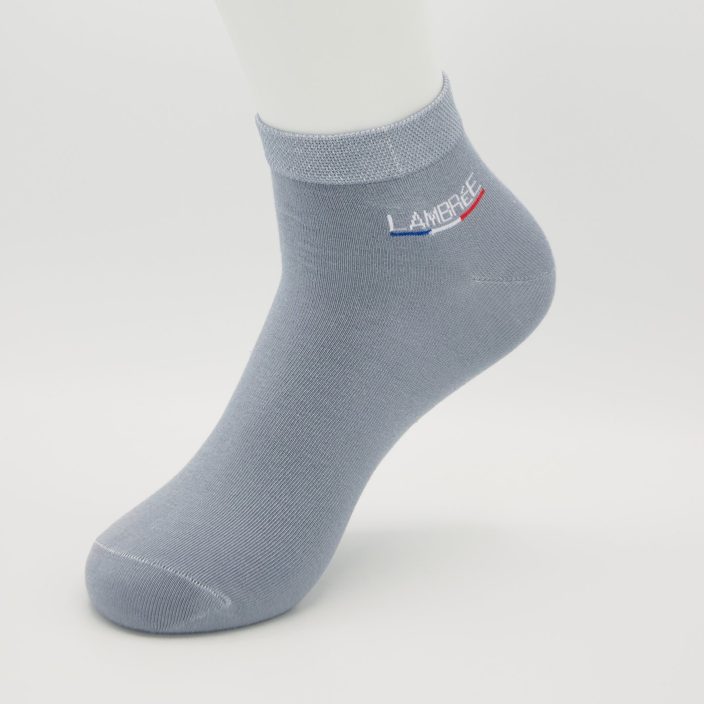 Sneaker Socken Grau aus gekämmter Baumwolle im 3er Pack