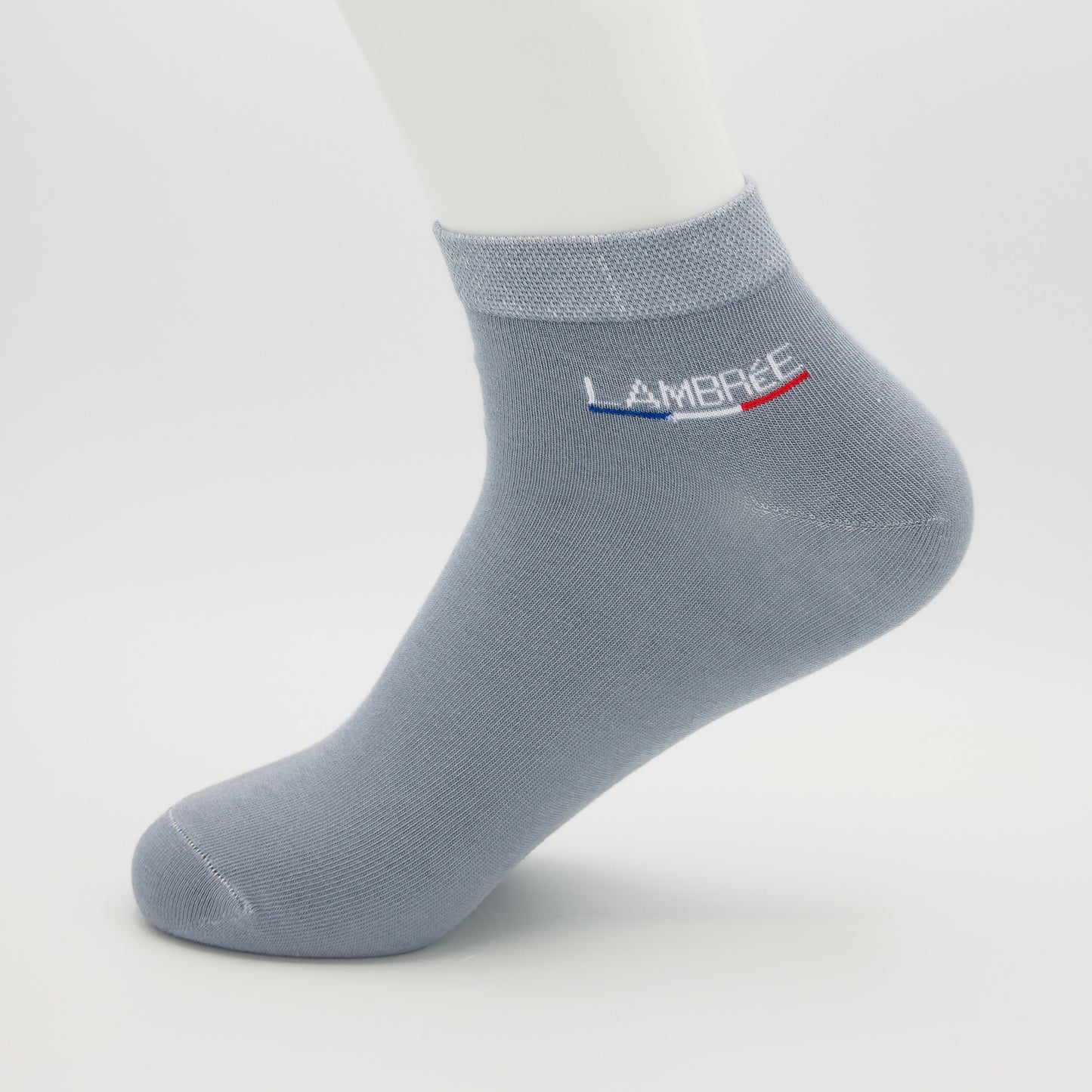 Sneaker Socken Grau aus gekämmter Baumwolle im 3er Pack