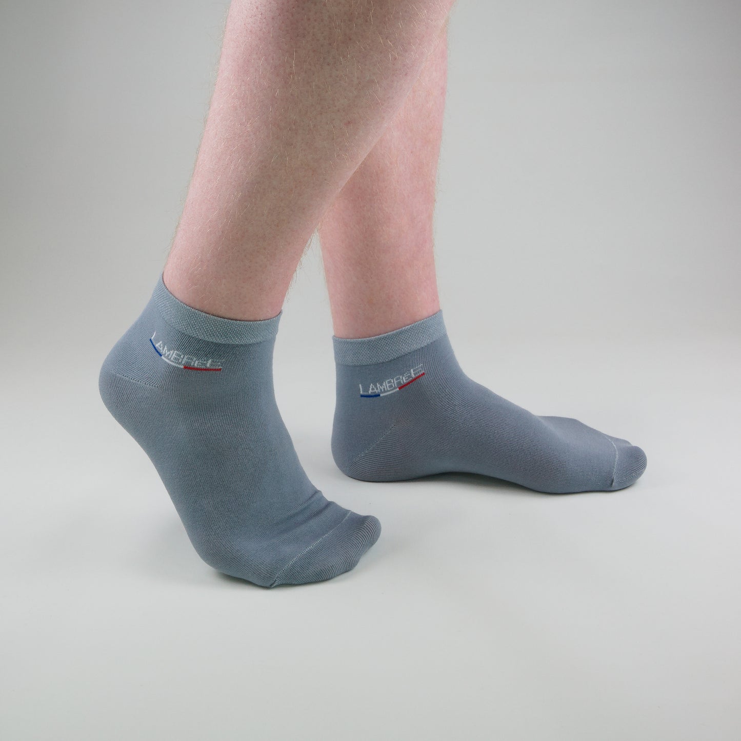 Sneaker Socken Grau aus gekämmter Baumwolle im 3er Pack