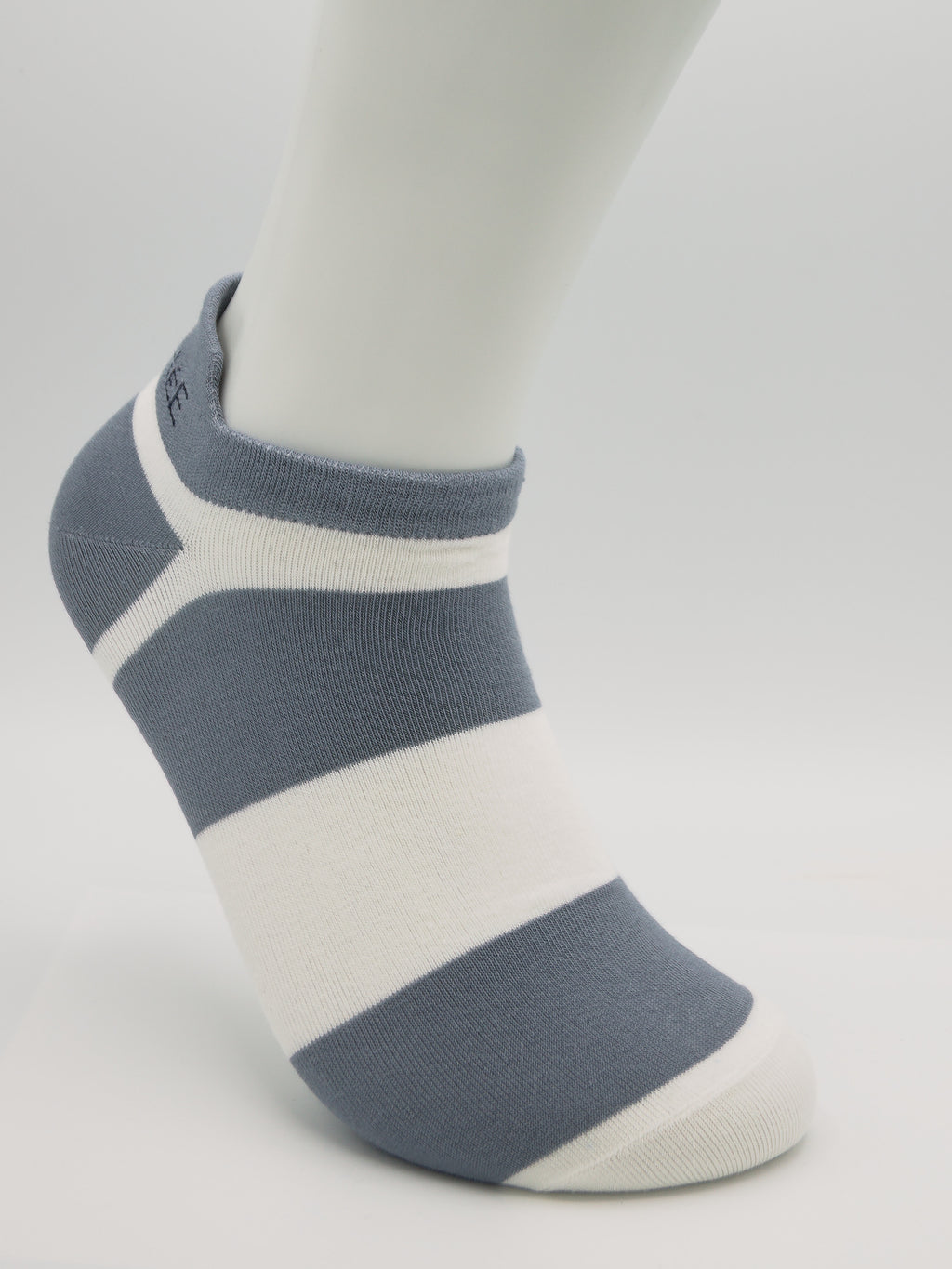 Sneaker Socken Grau-Weiß aus gekämmter Baumwolle im 3er Pack