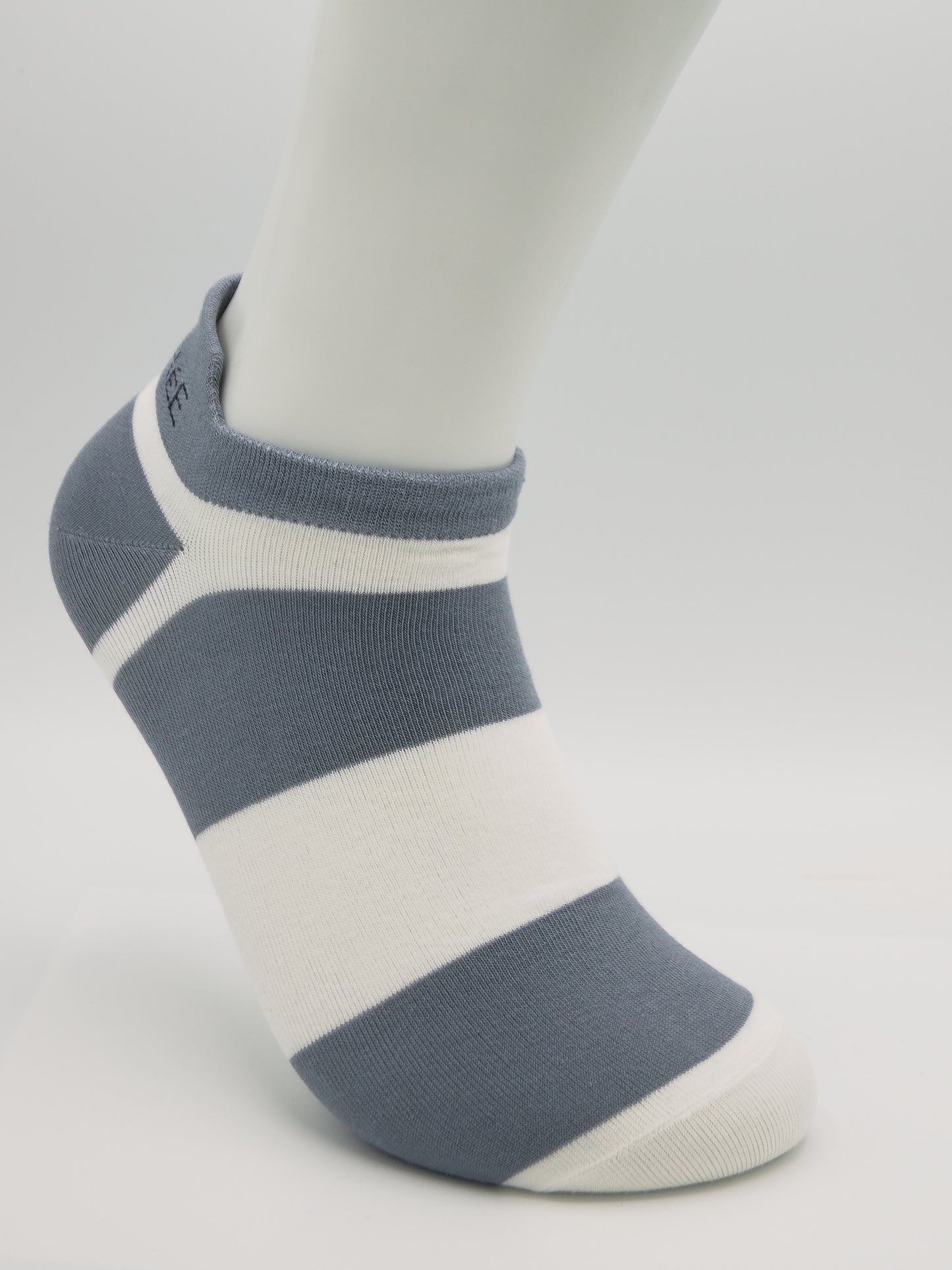 Sneaker Socken Grau-Weiß aus gekämmter Baumwolle im 3er Pack