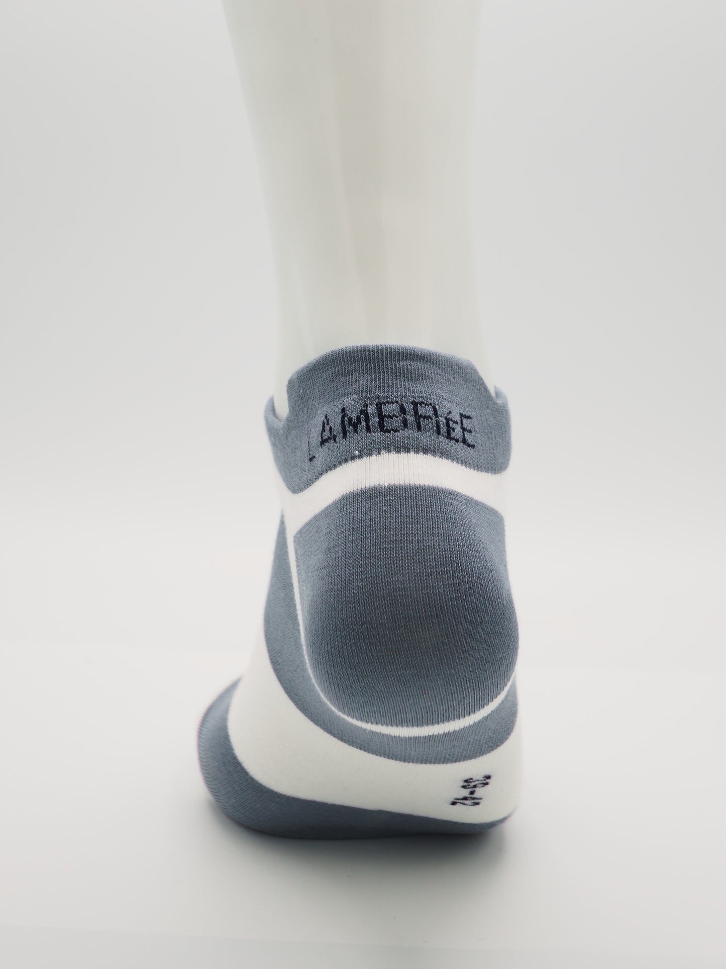 Sneaker Socken Grau-Weiß aus gekämmter Baumwolle im 3er Pack