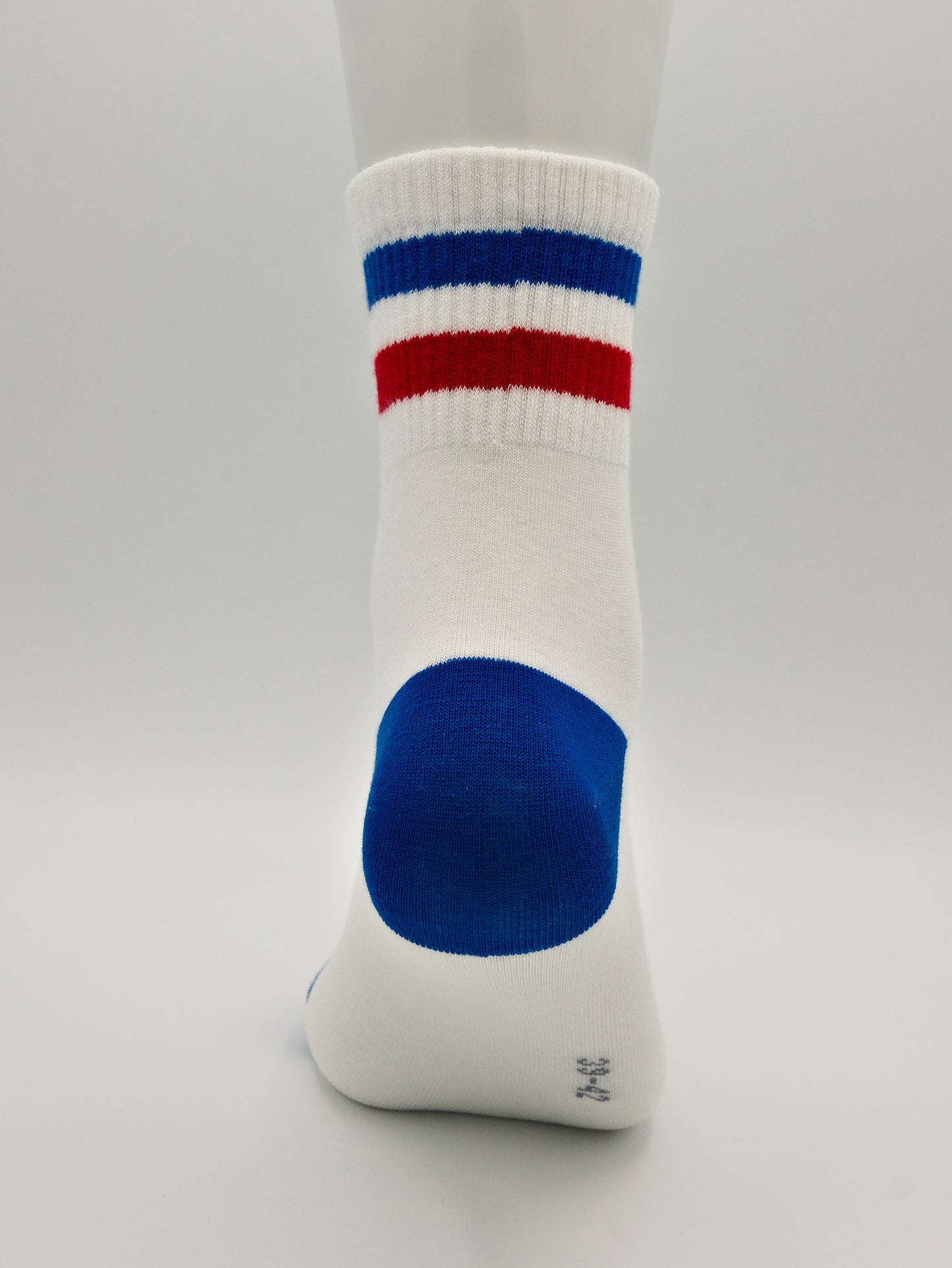 Gestreifte Tennissocken Weiß aus gekämmter Baumwolle im 3er Pack