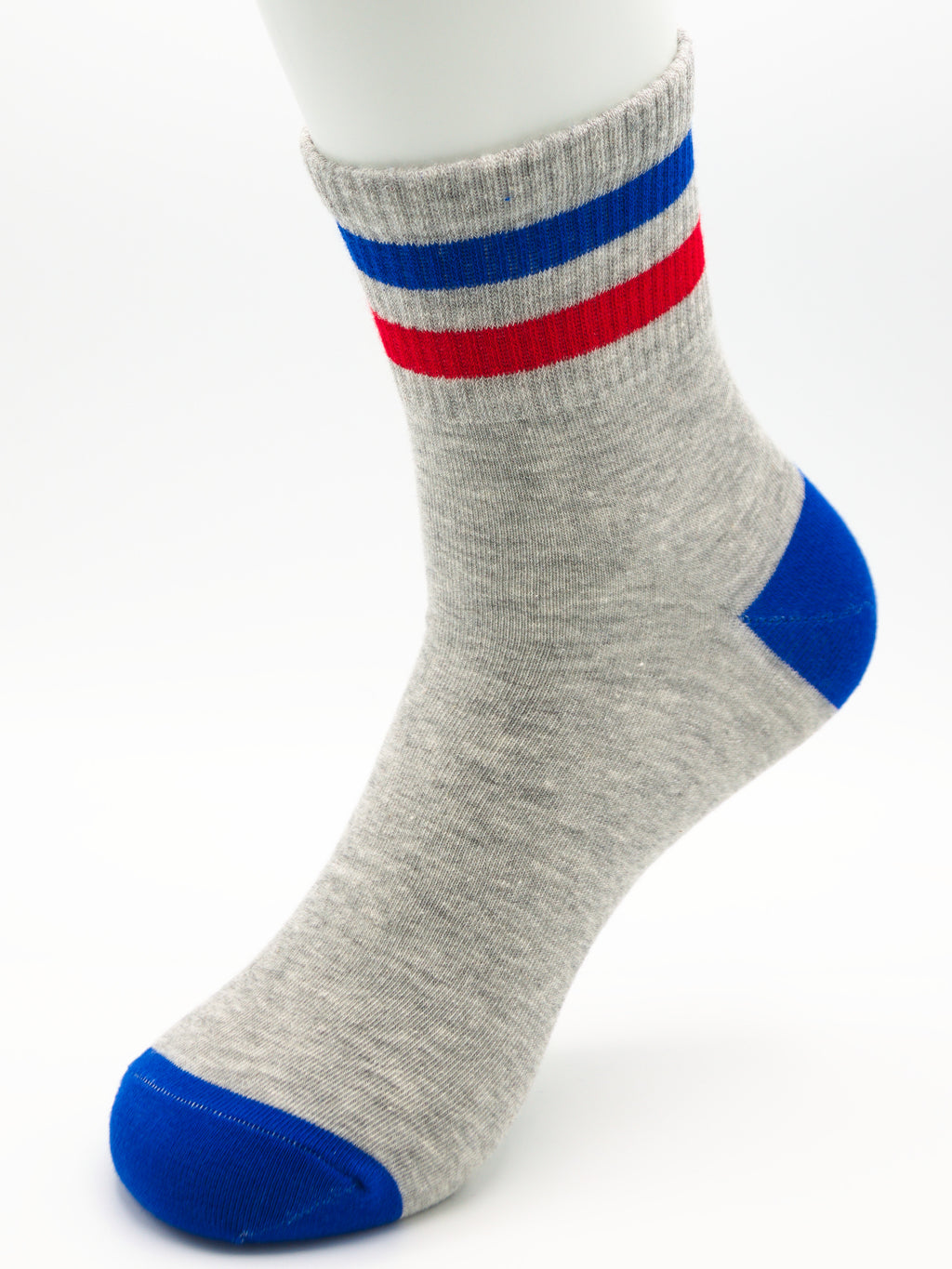 Tennissocken mit Streifen Grau