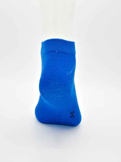 Sneaker Socken Blau aus gekämmter Baumwolle im 3er Pack
