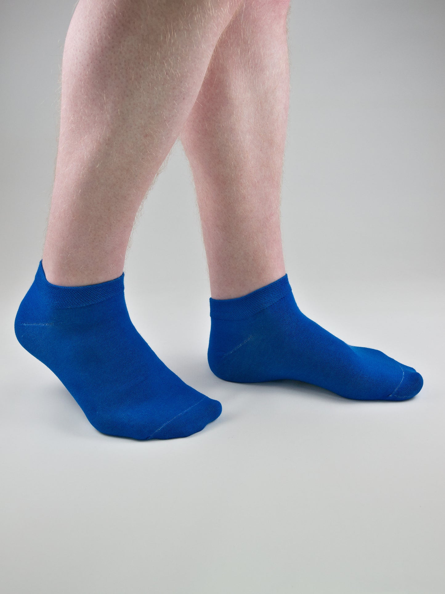 Sneaker Socken Blau aus gekämmter Baumwolle im 3er Pack