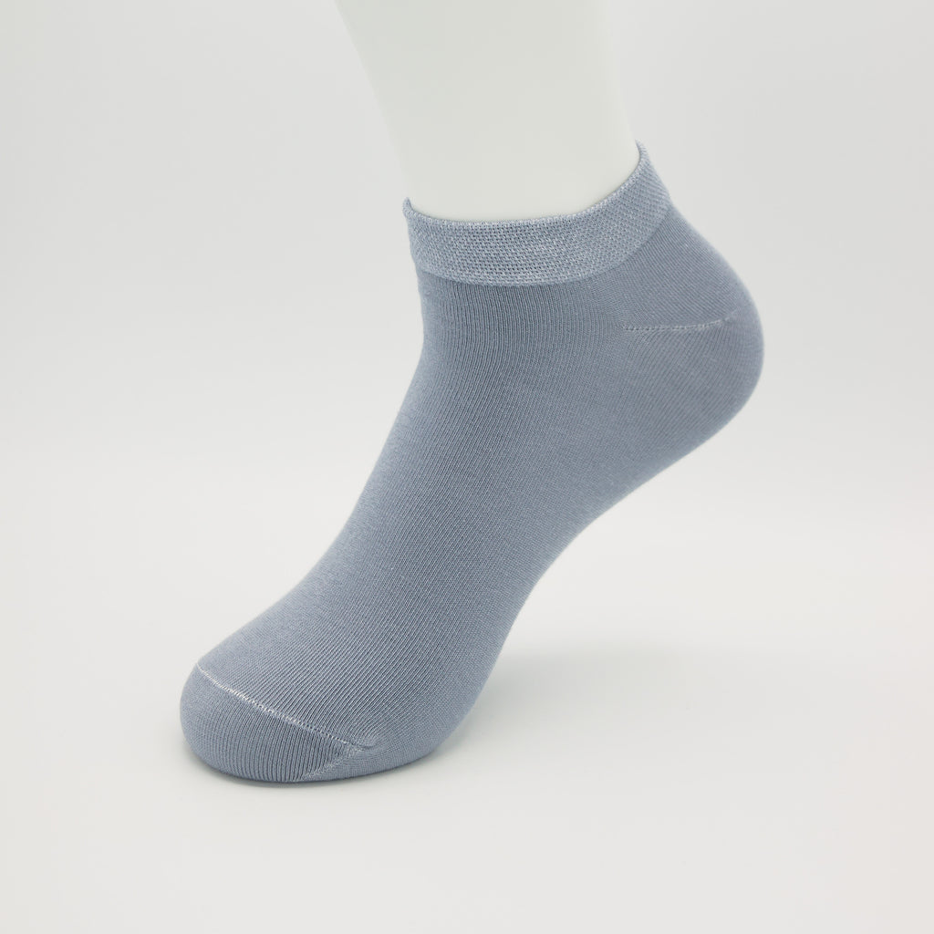 Sneaker Socken Grau aus gekämmter Baumwolle im 3er Pack