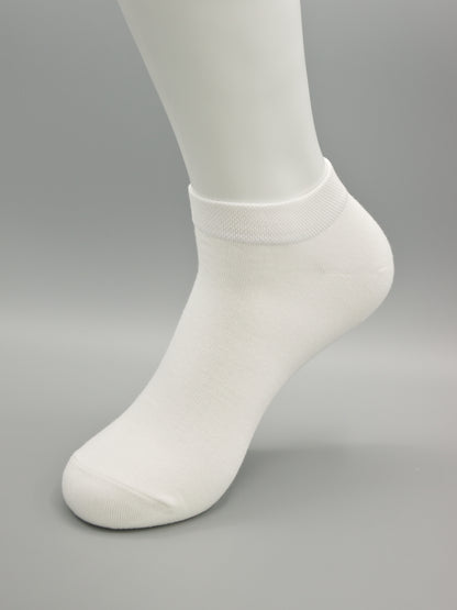 Sneaker Socken Weiß aus gekämmter Baumwolle im 3er Pack