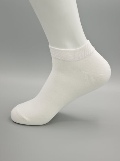 Sneaker Socken Weiß aus gekämmter Baumwolle im 3er Pack