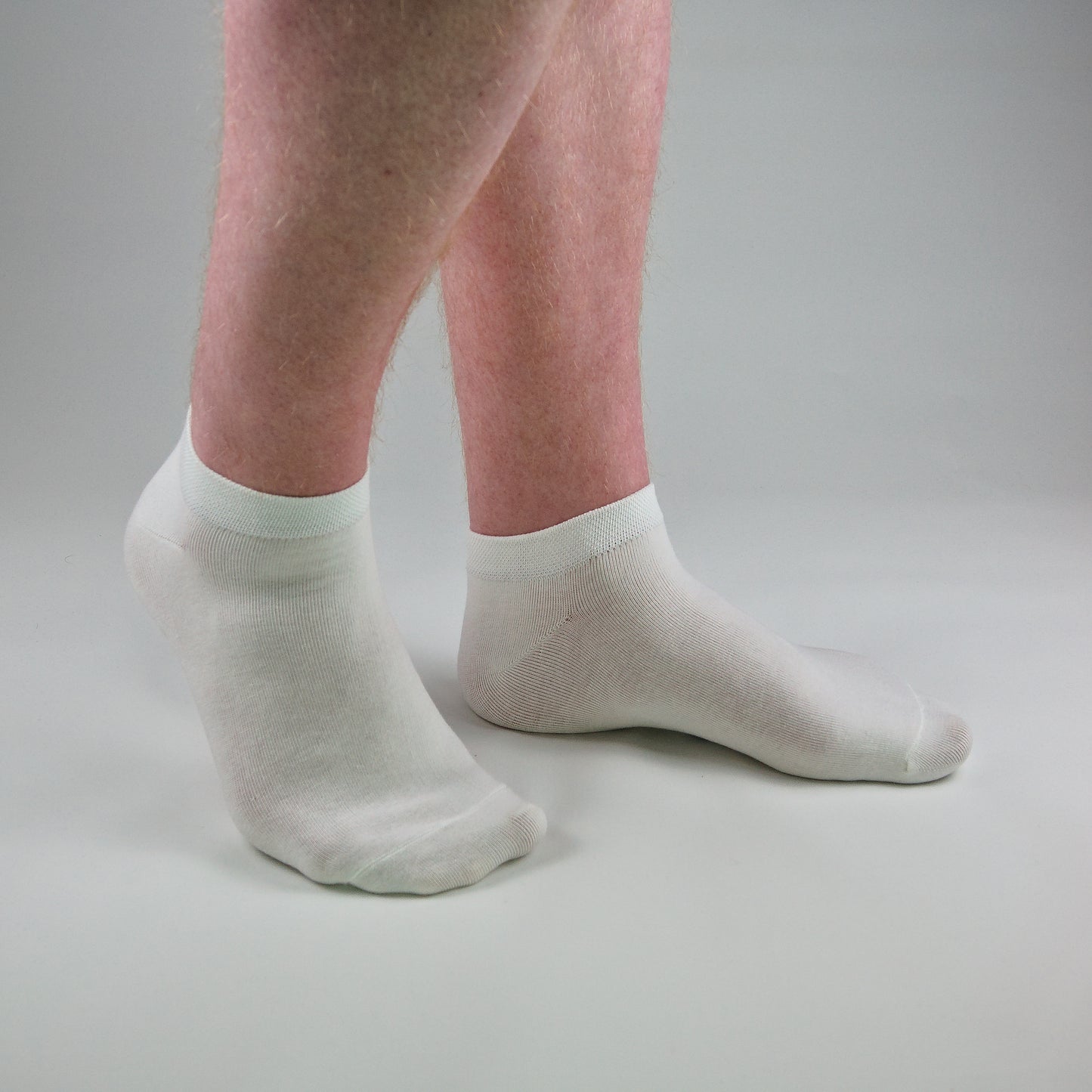Sneaker Socken Weiß aus gekämmter Baumwolle im 3er Pack
