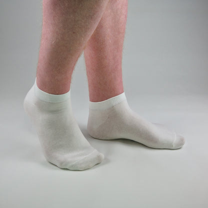 Sneaker Socken Weiß aus gekämmter Baumwolle im 3er Pack