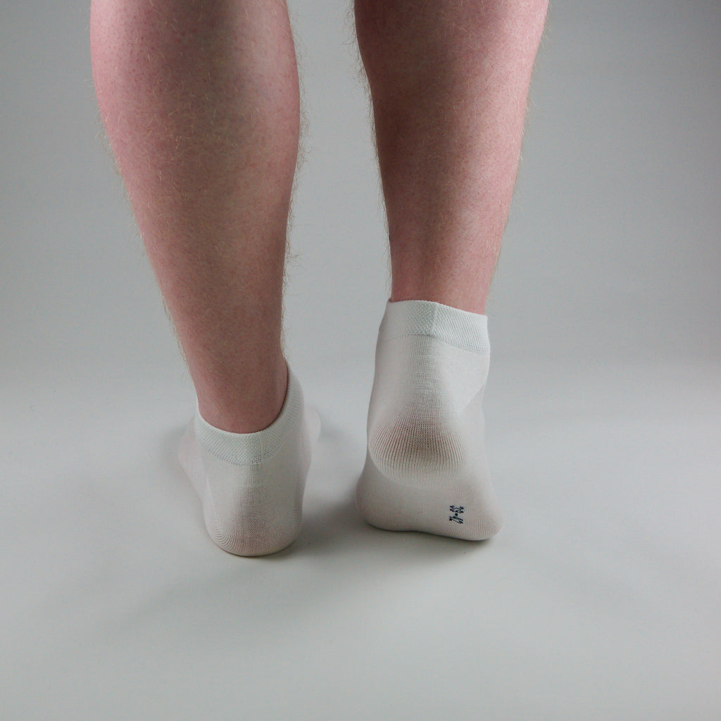 Sneaker Socken Weiß aus gekämmter Baumwolle im 3er Pack