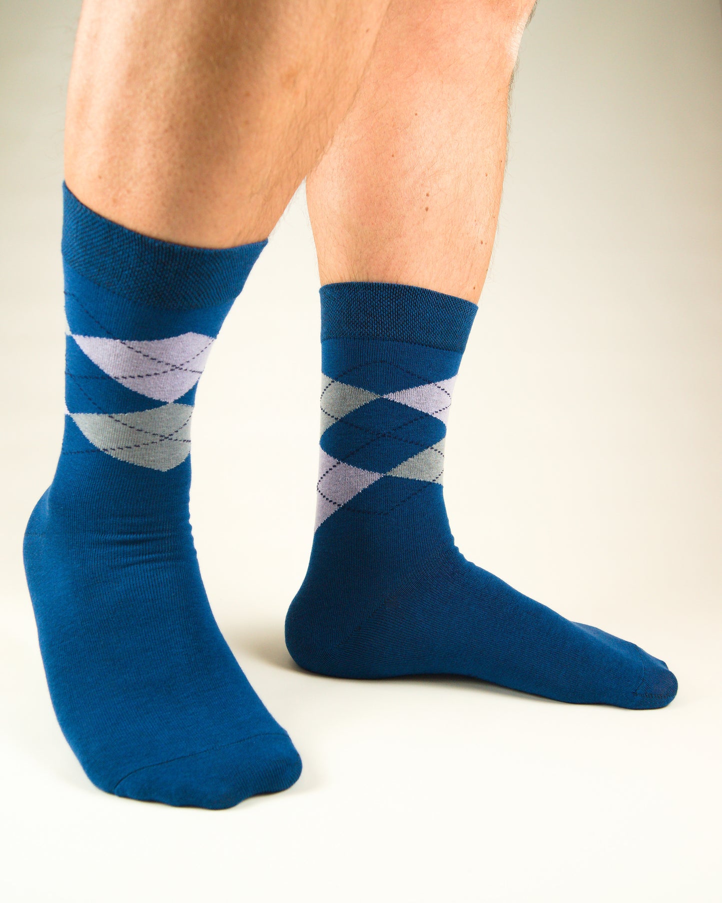 Business Socken Blau aus gekämmter Baumwolle im 3er Pack