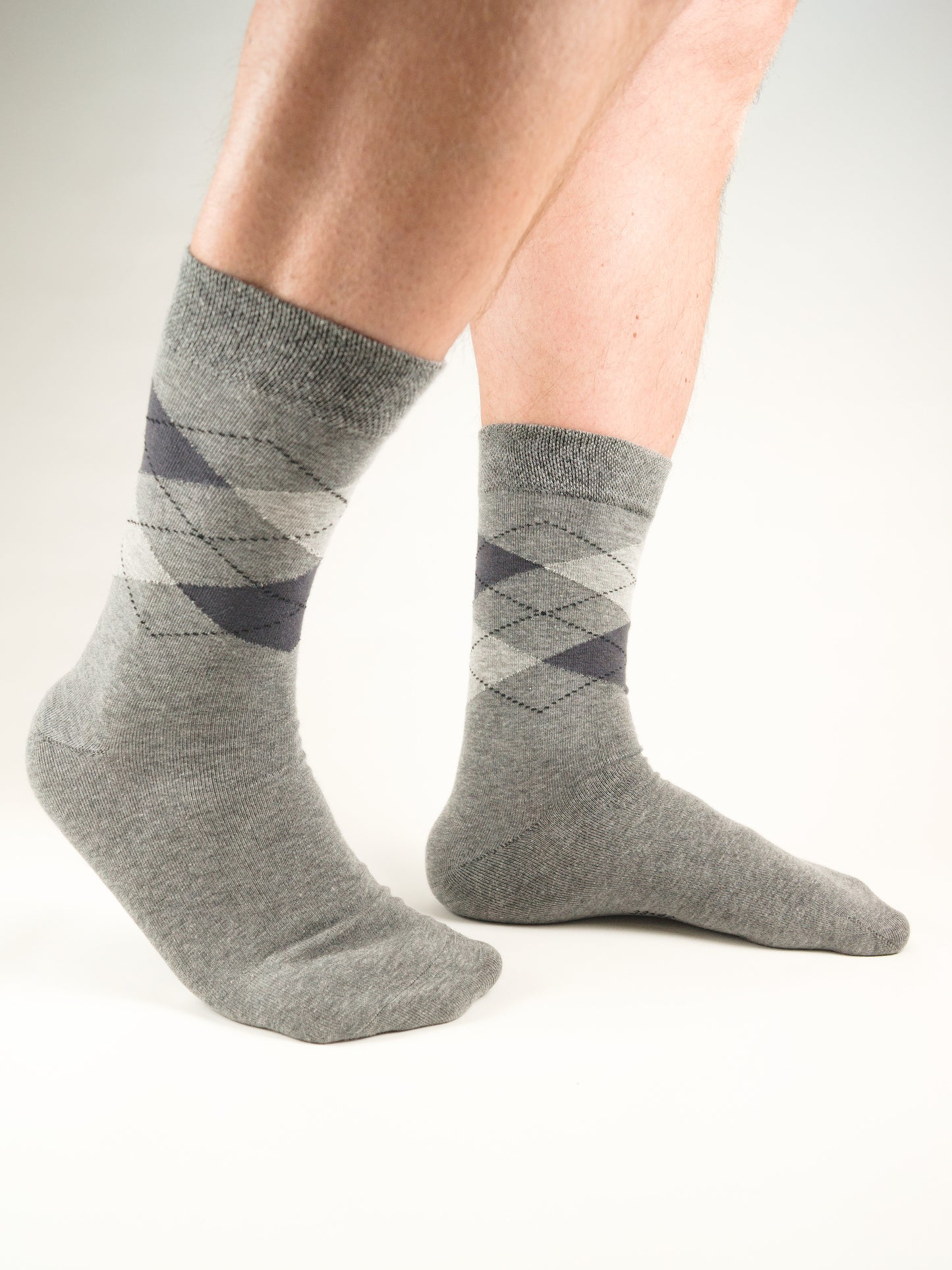 Business Socken Grau aus gekämmter Baumwolle im 3er Pack