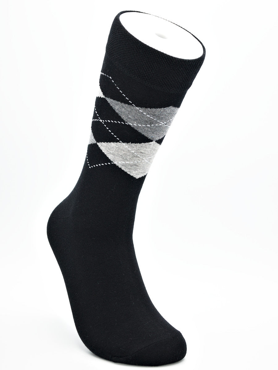 Business Socken Schwarz aus gekämmter Baumwolle im 3er Pack