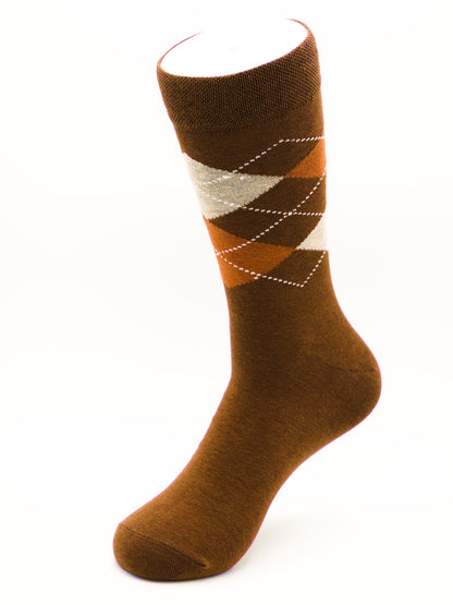 Business Socken Braun aus gekämmter Baumwolle im 3er Pack