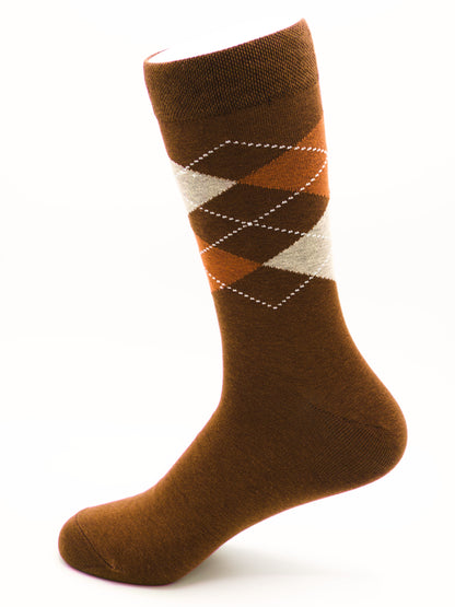 Business Socken Braun aus gekämmter Baumwolle im 3er Pack