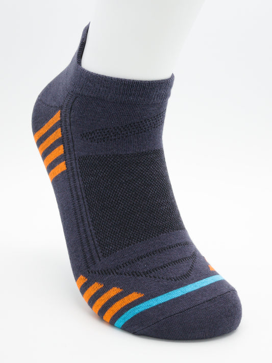 Sport Socken Grau aus gekämmter Baumwolle im 3er Pack