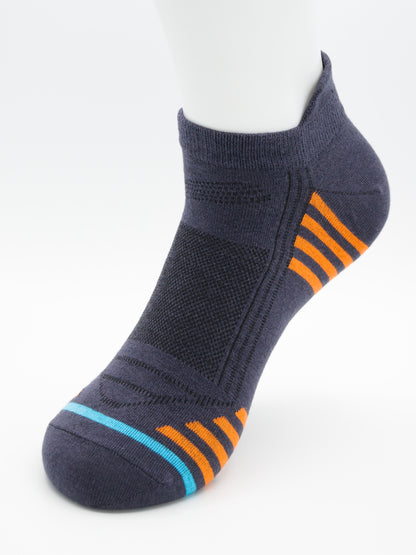 Sport Socken Grau aus gekämmter Baumwolle im 3er Pack