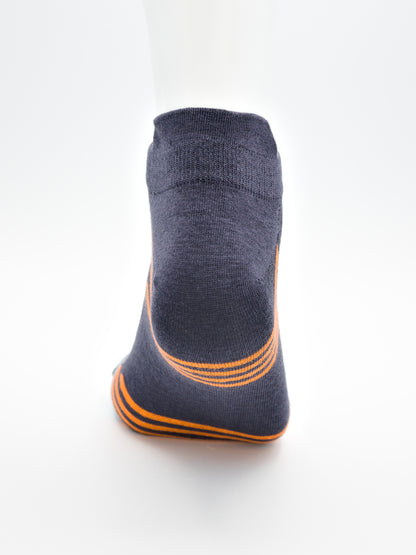 Sport Socken Grau aus gekämmter Baumwolle im 3er Pack