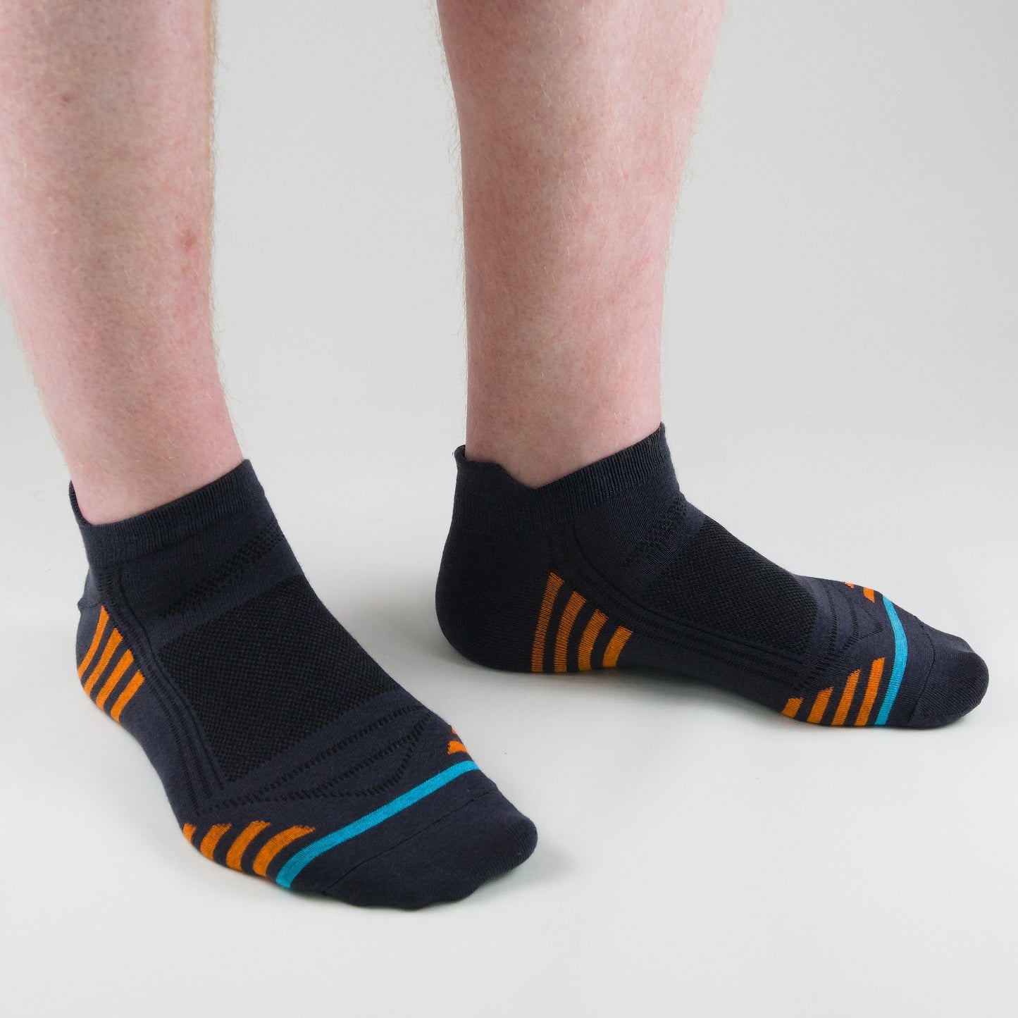 Sport Socken Grau aus gekämmter Baumwolle im 3er Pack