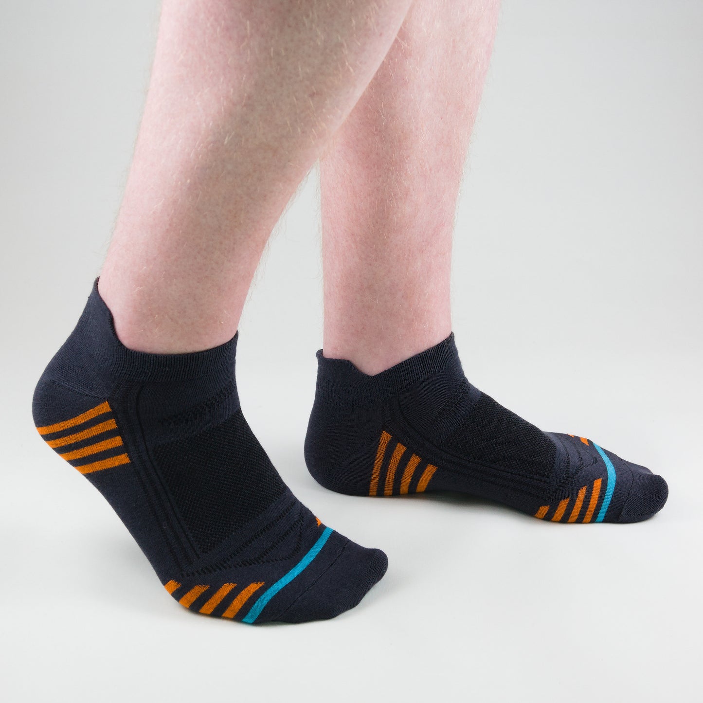 Sport Socken Grau aus gekämmter Baumwolle im 3er Pack
