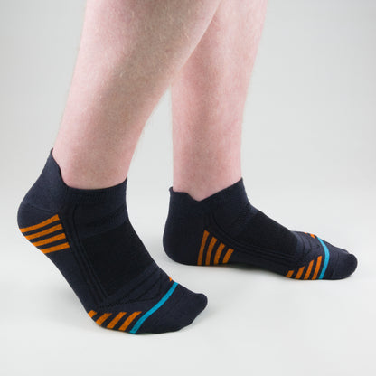 Sport Socken Grau aus gekämmter Baumwolle im 3er Pack