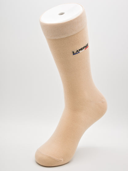 Business Socken Beige aus gekämmter Baumwolle im 3er Pack