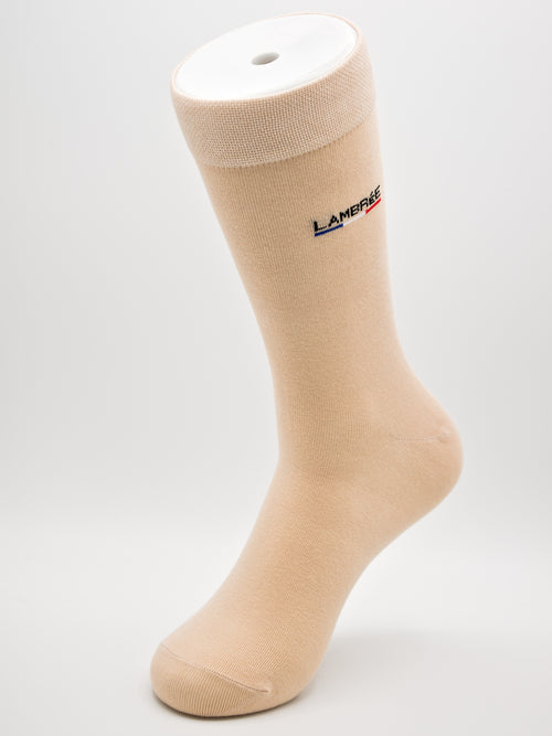 Business Socken Beige für Damen - 3er-Pack aus gekämmter Baumwolle