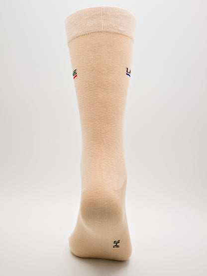 Business Socken Beige aus gekämmter Baumwolle im 3er Pack