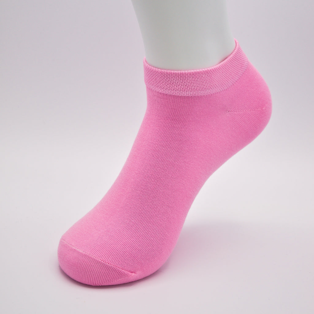 Sneaker Socken Pink/Rosa aus gekämmter Baumwolle im 3er Pack