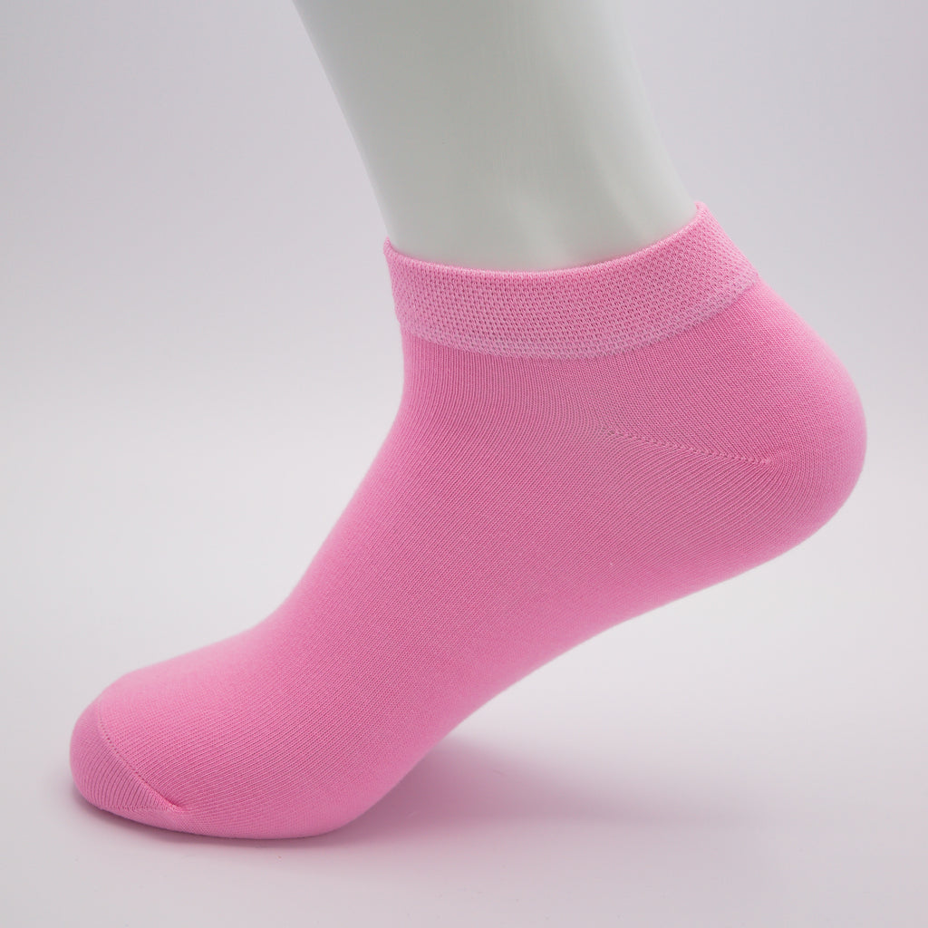 Sneaker Socken Pink/Rosa aus gekämmter Baumwolle im 3er Pack