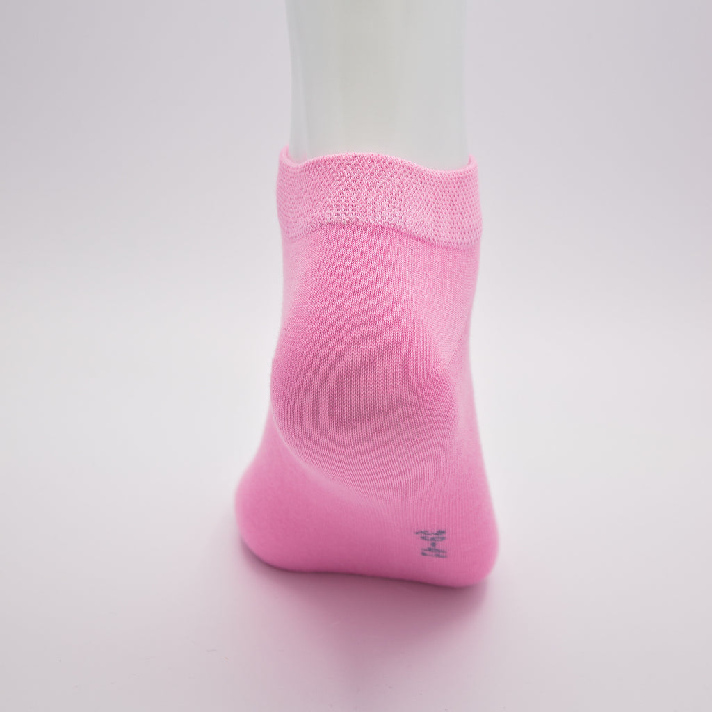 Sneaker Socken Pink/Rosa aus gekämmter Baumwolle im 3er Pack