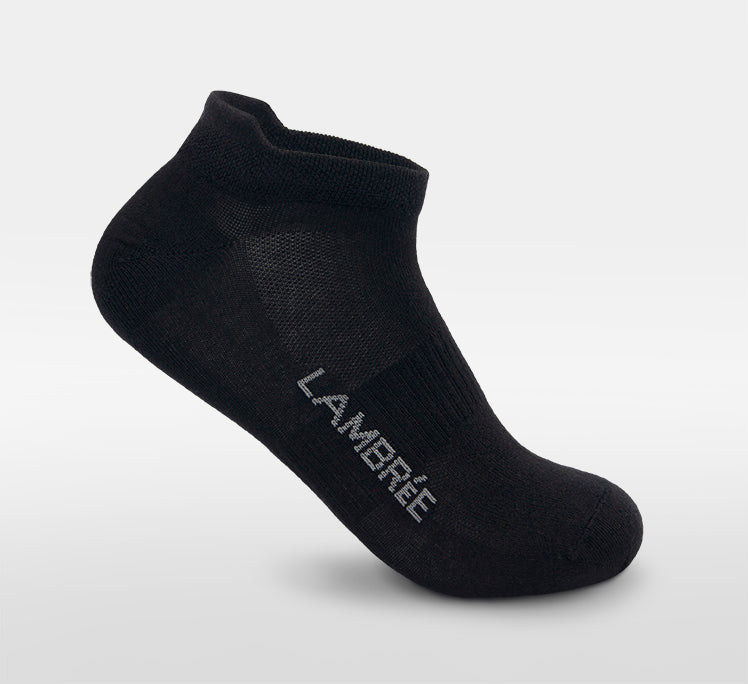 Bambus-Sneakersocken, Schwarz, 3er-Pack Herren